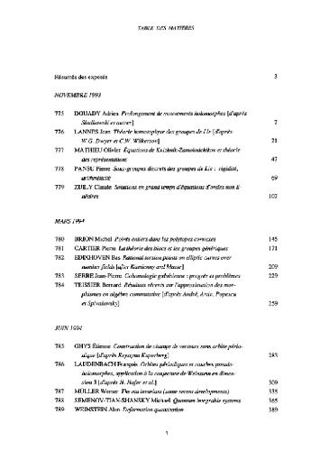 Seminaire Bourbaki, 36, 1993-1994 - Exp.775-789