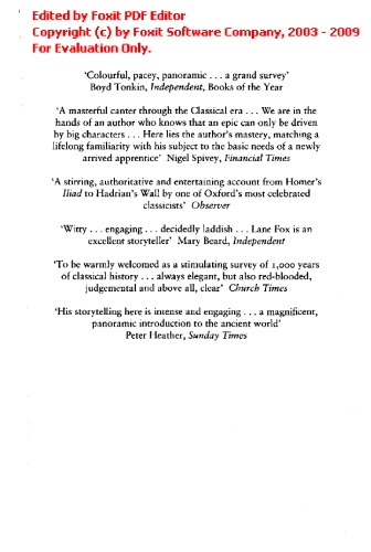 Classical World: The Epic History of Greece and Rome