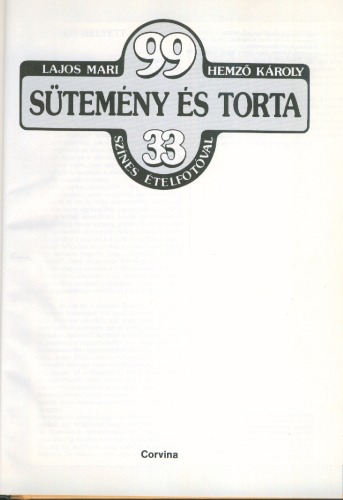99 sütemény és torta