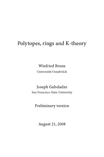 Polytopes, rings, and K-theory