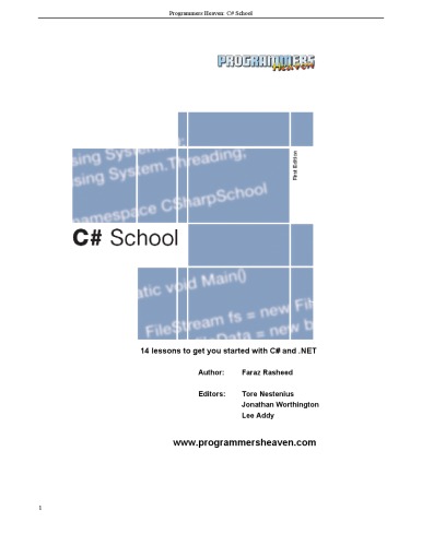 C# School 14 lessons to get you started with C# and .NET