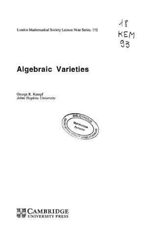 Algebraic varieties