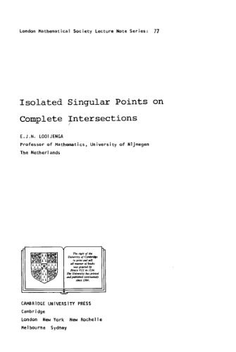 Isolated singular points on complete intersections