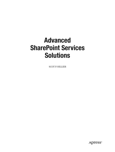 Advanced SharePoint Services Solutions