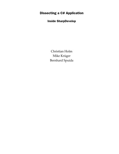 Dissecting a C# Application: Inside SharpDevelop