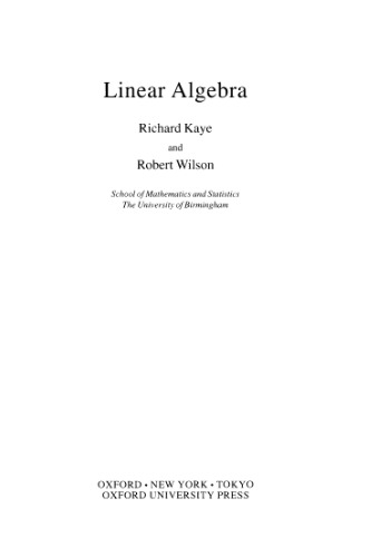 Linear algebra