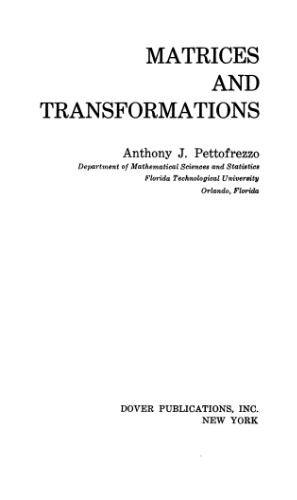 Matrices and Transformations