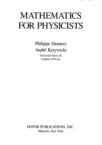Mathematics for physicists