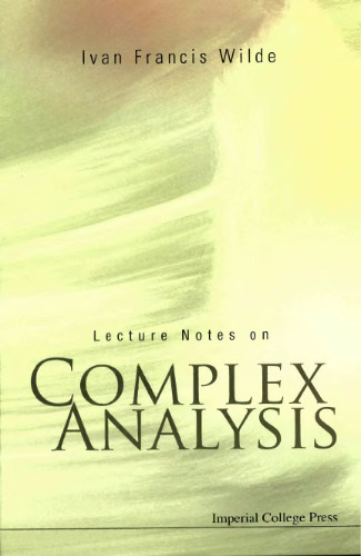Lecture notes on complex analysis