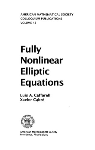 Fully nonlinear elliptic equations