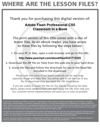 Adobe Flash Professional CS5 Classroom in a Book