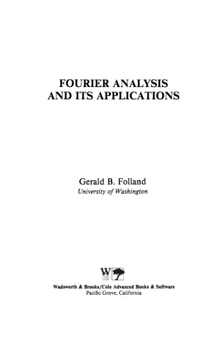 Fourier analysis and its applications