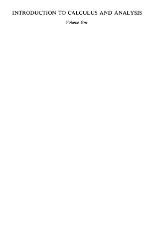 Introduction to Calculus and Analysis