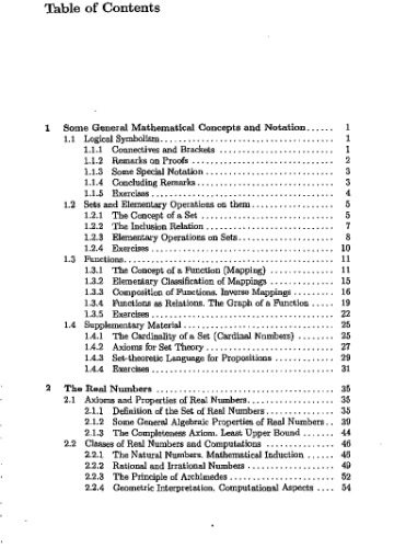 Mathematical analysis 1