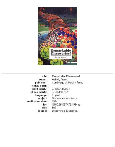 Remarkable Discoveries!  