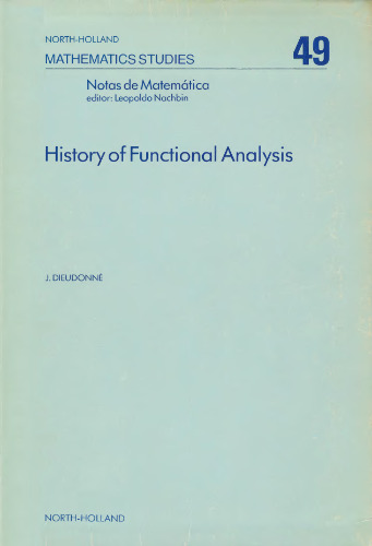 History of Functional Analysis