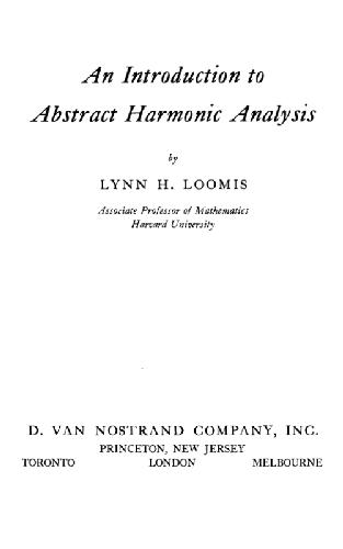 An introduction to abstract harmonic analysis 