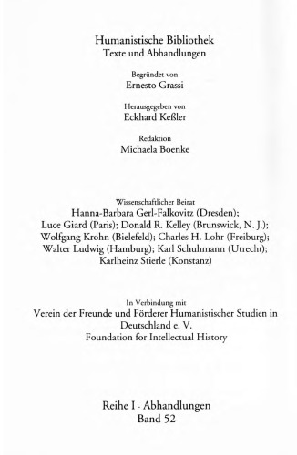 Omnia homini similia sunt. Eine Interpretation von Giordano Brunos Artificium perorandi  