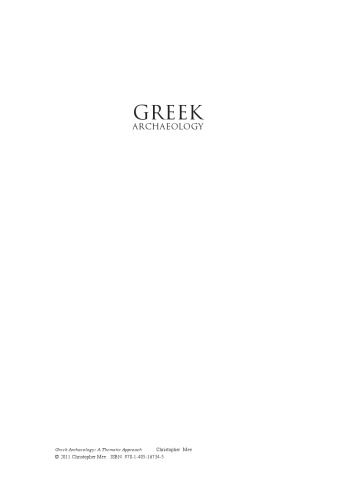 Greek Archaeology: A Thematic Approach  