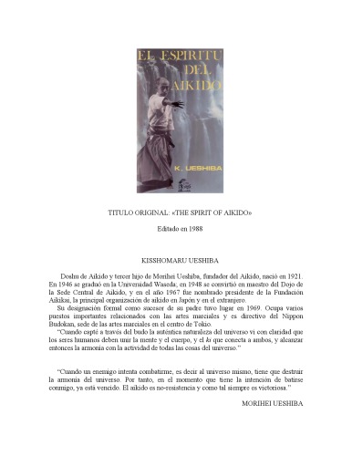 El espíritu del aikido  