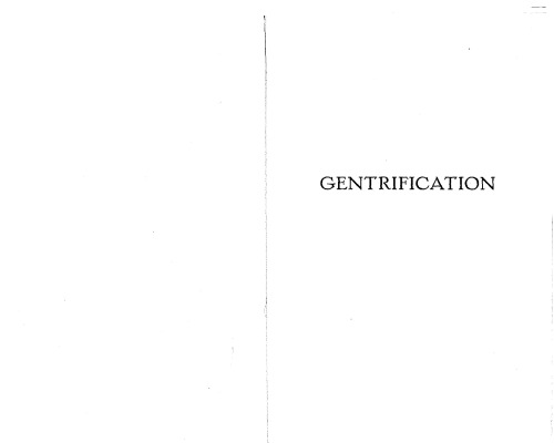 Gentrification  