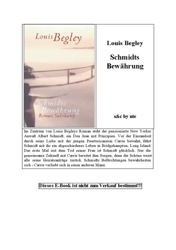 Schmidts Bewährung: Roman (suhrkamp taschenbuch)  