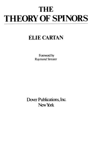 The theory of spinors