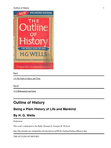 Outline of History (2 Volume Set)  