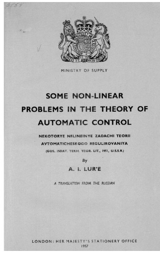 Some non-linear problems in the theory of automatic control
