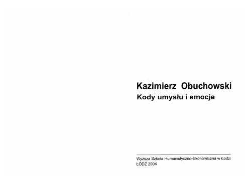 Kody umysłu i emocje  