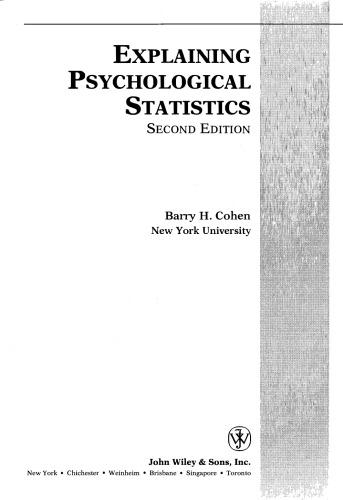 Explaining Psychological Statistics  