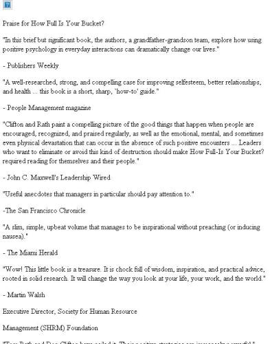 How Full Is Your Bucket?: Expanded Anniversary Edition