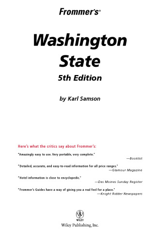 Frommer's Washington State, 5th Edition (Frommer's Complete)