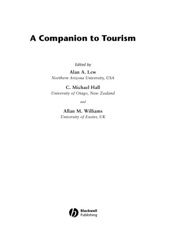 A companion to tourism  