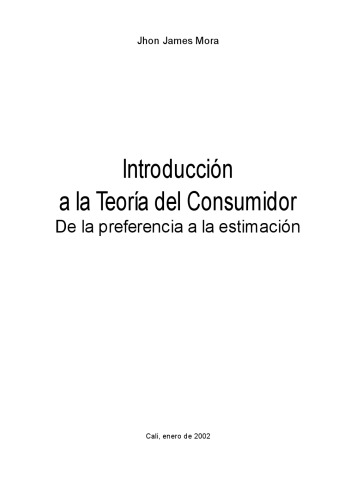 Introducción a la teoría del consumidor