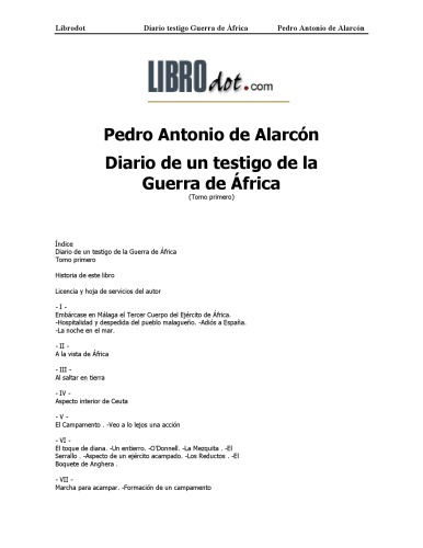 Diario de un testigo de la Guerra de África  