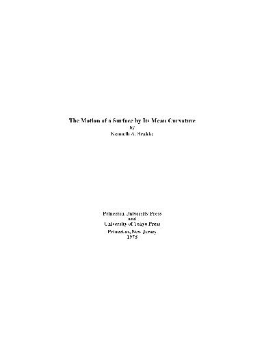 The motion of a surface by its mean curvature