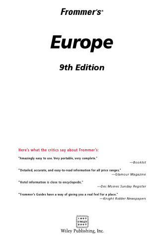 Frommer's Europe (Frommer's Complete Guides)
