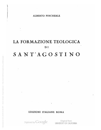 La formazione teologica di Sant'Agostino