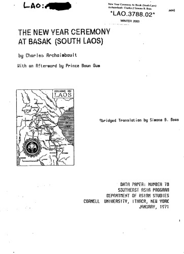 The new year ceremony at Basak (South Laos)  issue 78