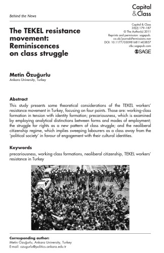 Capital & Class, June 2011, 35 (2)  