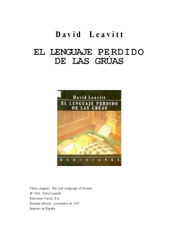 El Lenguaje Perdido de La Gruas  
