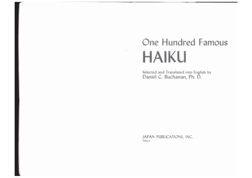 One Hundred Famous Haiku  
