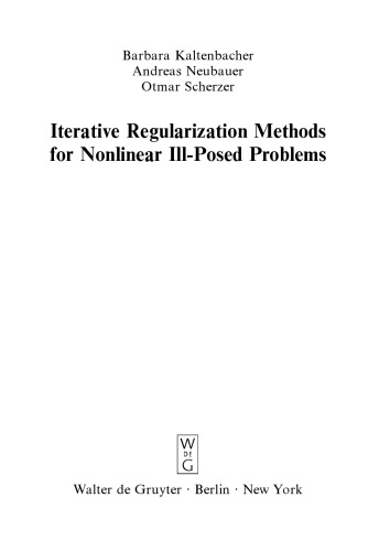 Iterative regularization methods for nonlinear ill-posed problems