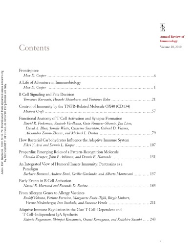 Annual Review of Immunology Volume 28 2010  