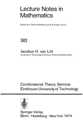 Combinatorial Theory Seminar Eindhoven University of Technology