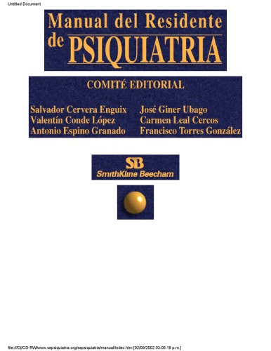 Manual del residente de psiquiatría  