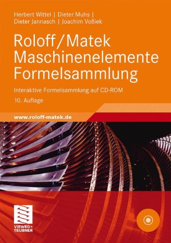 Roloff Matek Maschinenelemente Formelsammlung, 10. Auflage