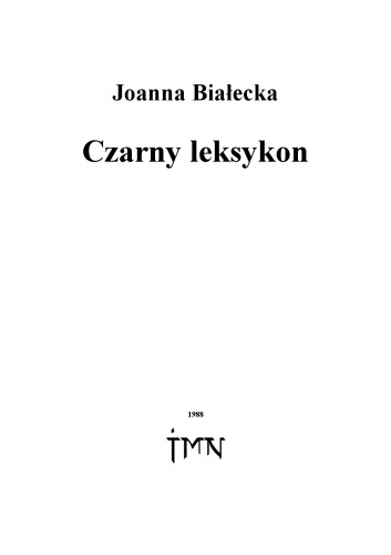 Czarny leksykon  