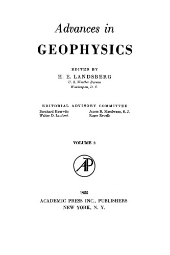 Advances in Geophysics, Vol. 2